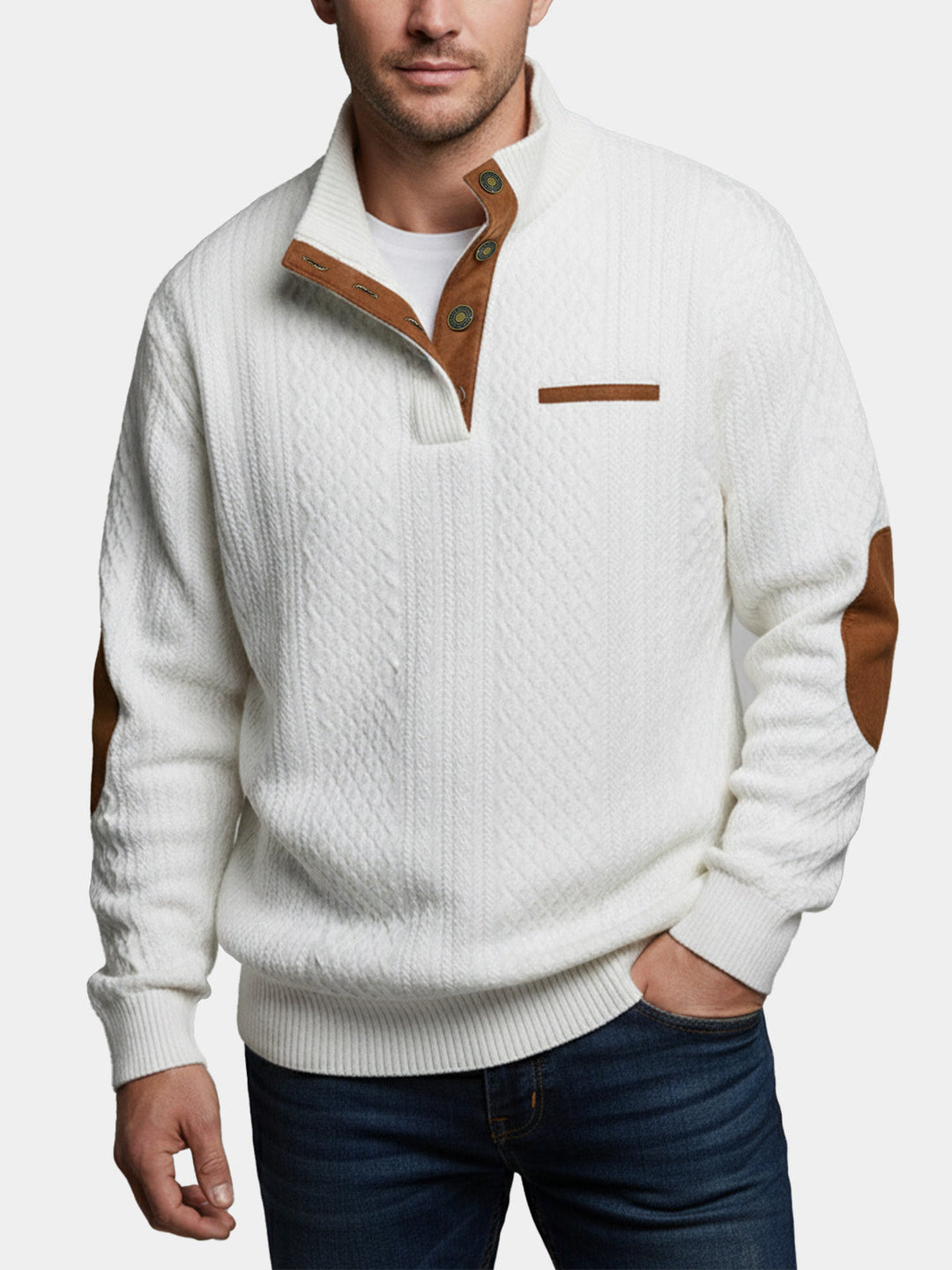 Casual Men's Cable Knit Sweater