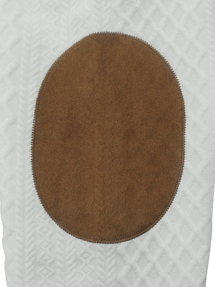 Casual Men's Sweater with Quarter Button Placket