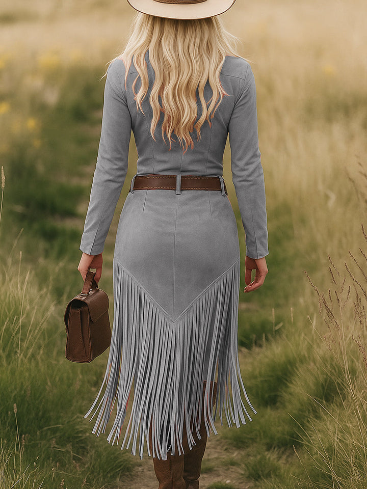 Women's Unique Fringed Western Dress