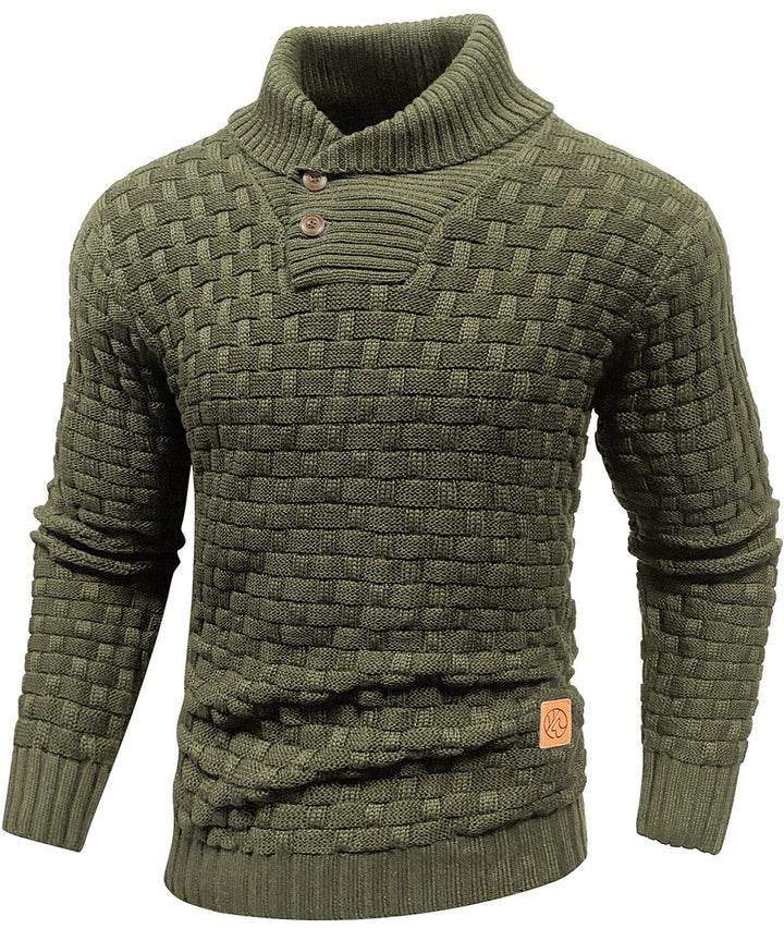 Classic Men's Sweater with Ribbed Cuffs