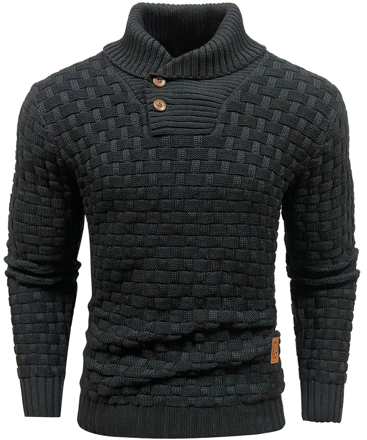 Classic Men's Sweater with Ribbed Cuffs
