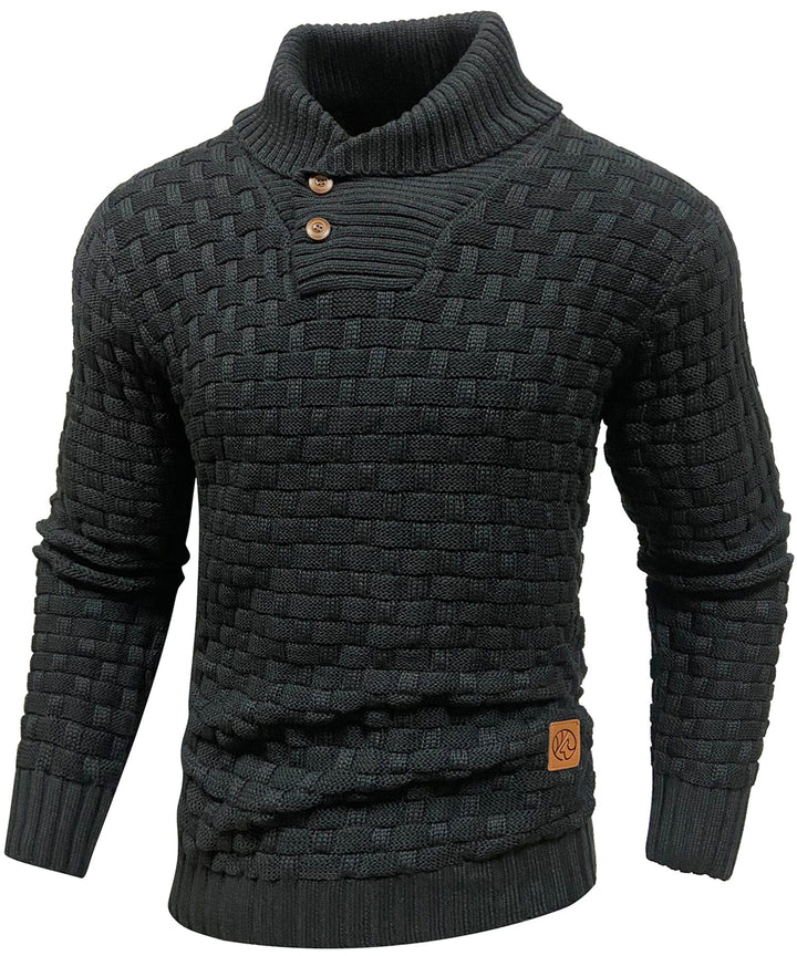Classic Men's Sweater with Ribbed Cuffs