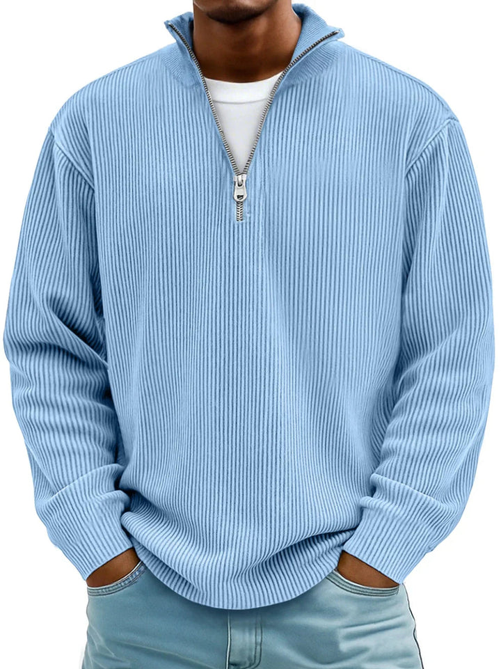 Men's Winter Quarter-Zip Pullover Sweater