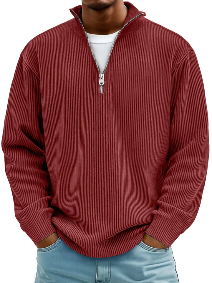 Men's Winter Quarter-Zip Pullover Sweater
