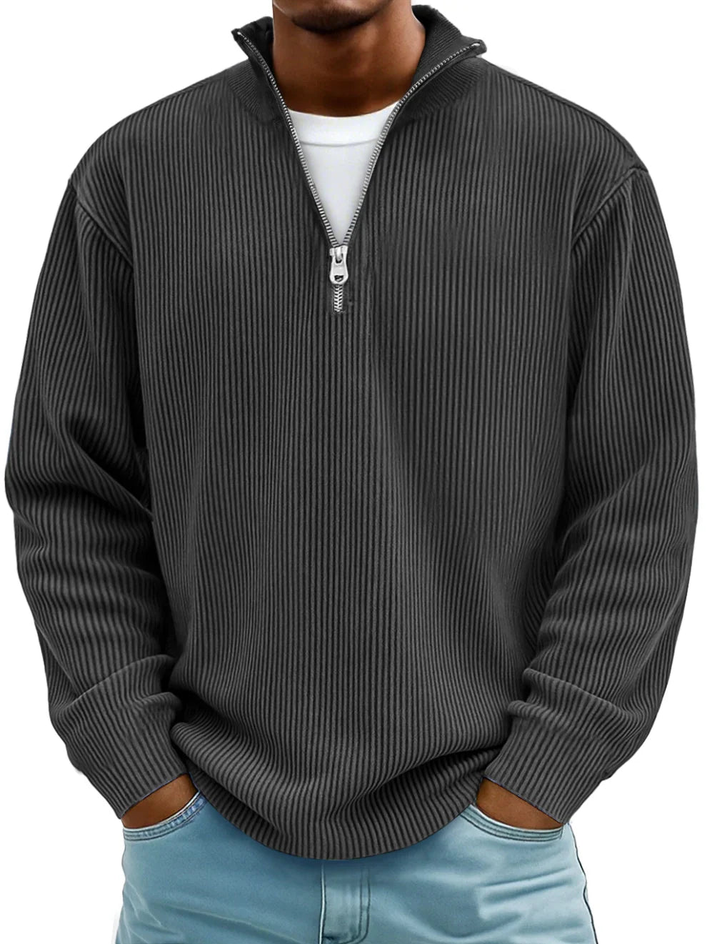 Men's Winter Quarter-Zip Pullover Sweater