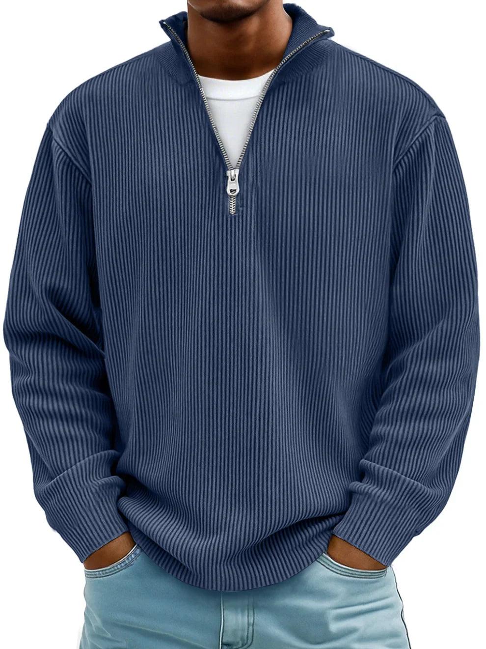 Men's Winter Quarter-Zip Pullover Sweater