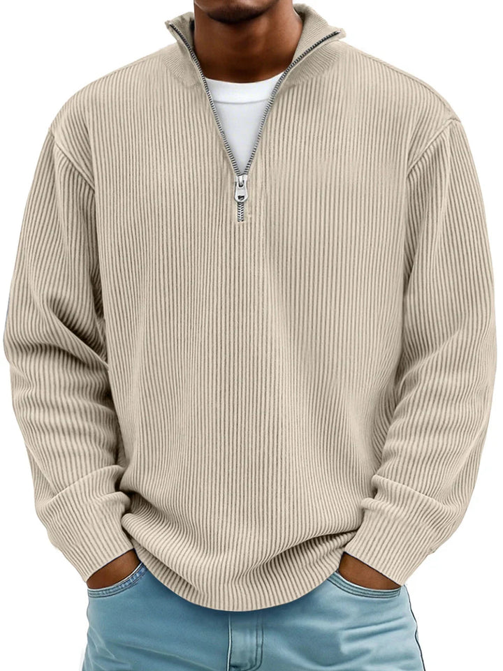 Men's Winter Quarter-Zip Pullover Sweater