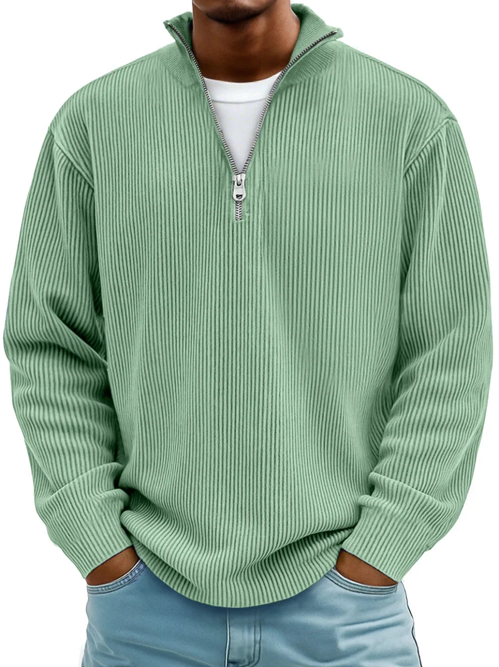 Men's Winter Quarter-Zip Pullover Sweater