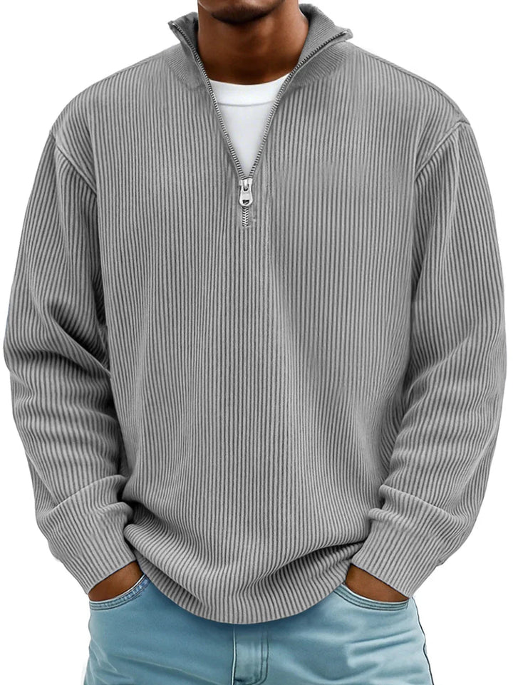 Men's Winter Quarter-Zip Pullover Sweater
