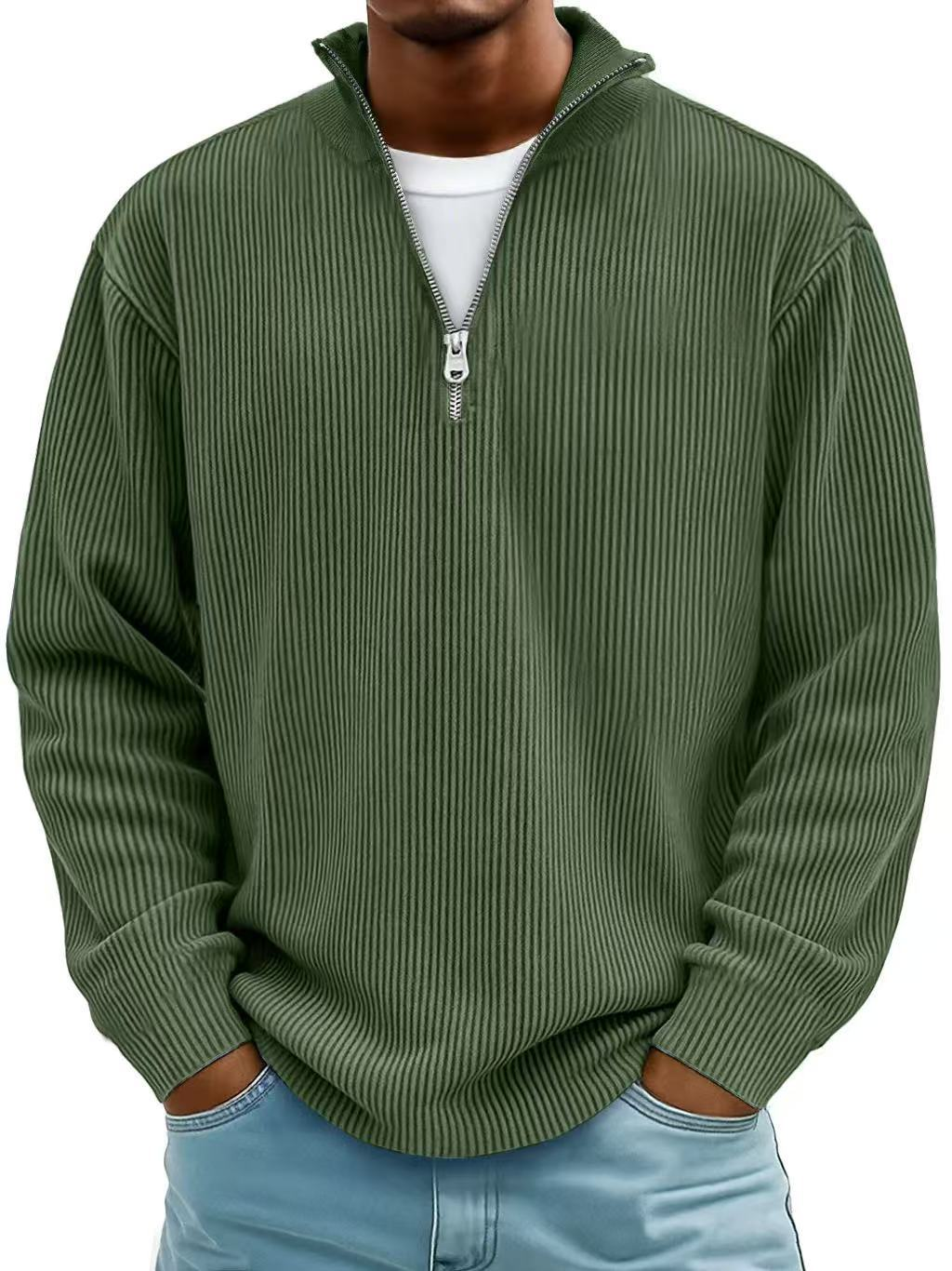 Men's Winter Quarter-Zip Pullover Sweater