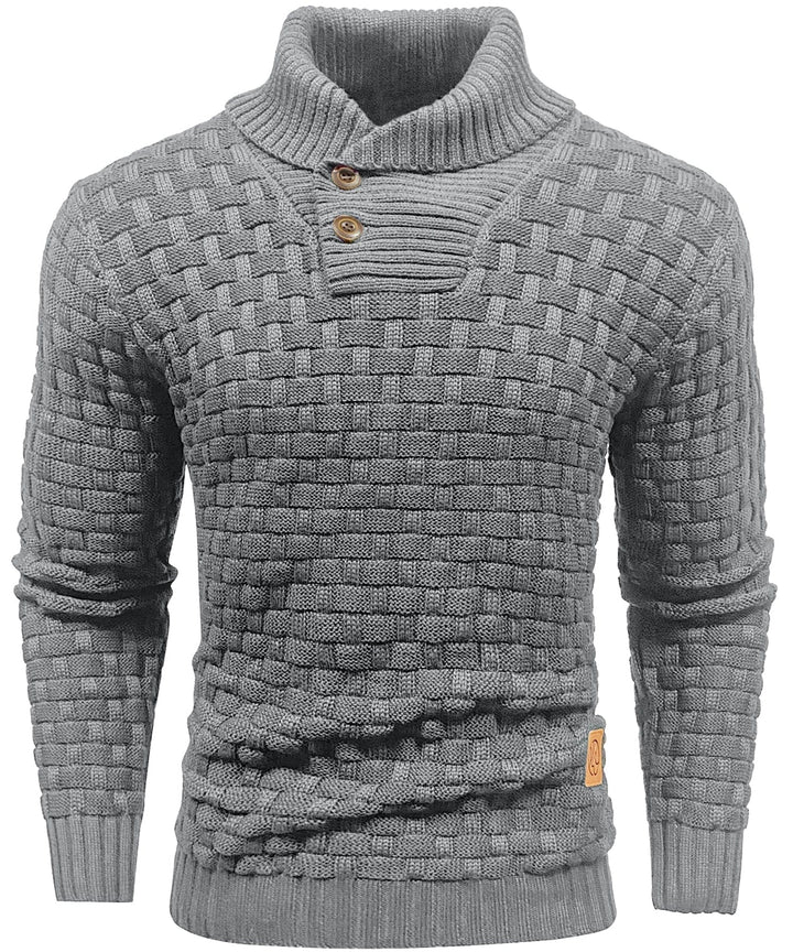 Classic Men's Sweater with Ribbed Cuffs
