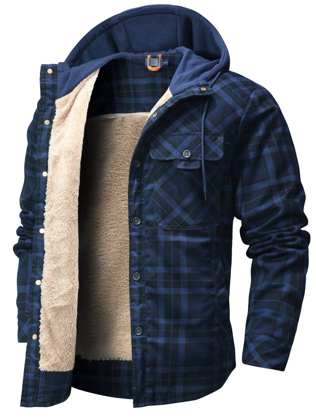 Men's Hooded Checkered Jacket