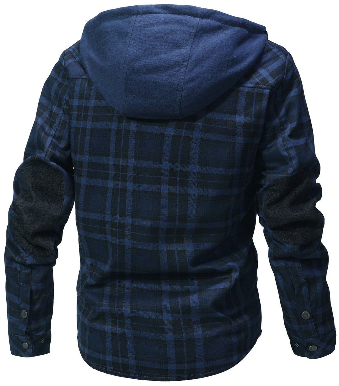Men's Hooded Checkered Jacket
