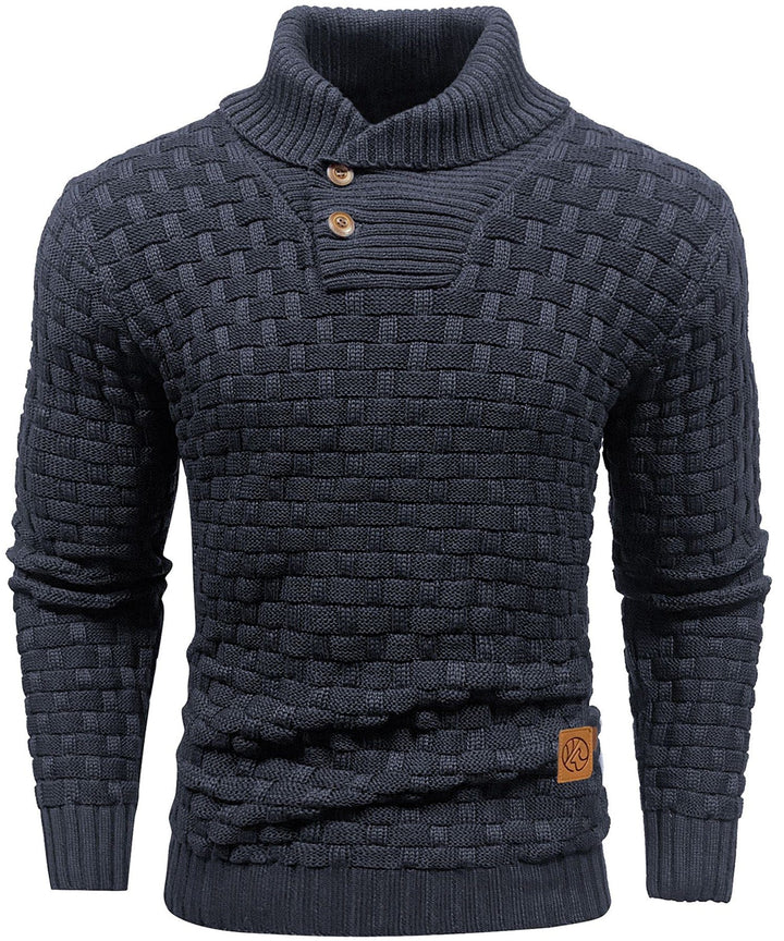 Classic Men's Sweater with Ribbed Cuffs