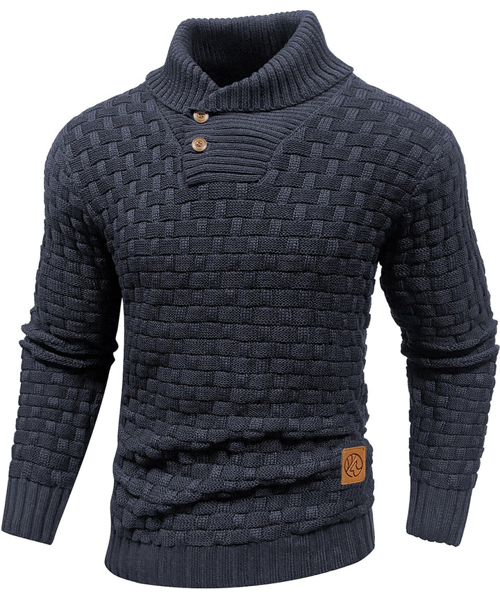 Classic Men's Sweater with Ribbed Cuffs