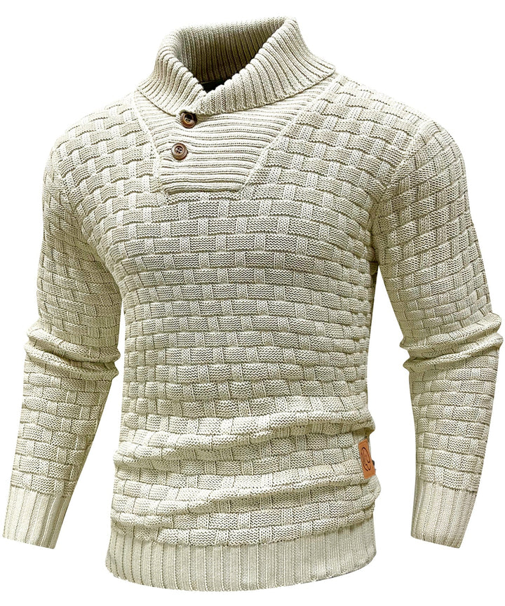 Classic Men's Sweater with Ribbed Cuffs