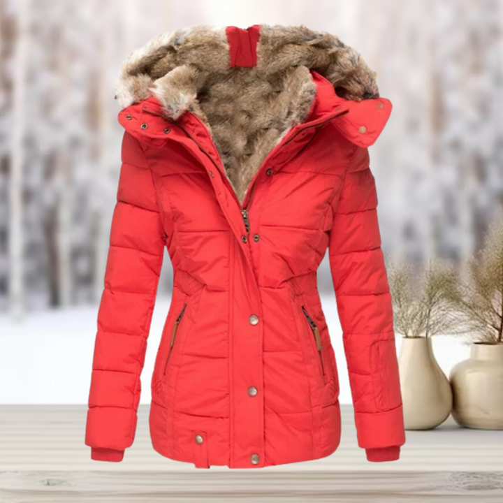 Women's Hooded Puffer Jacket with Padding