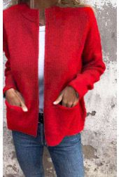 Women's Knitted Zip-Up Cardigan