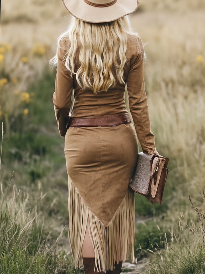 Women's Unique Fringed Western Dress