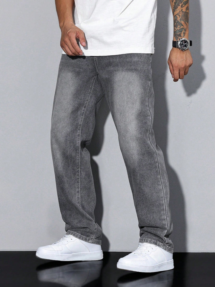 Men's Wide Leg Casual Jeans