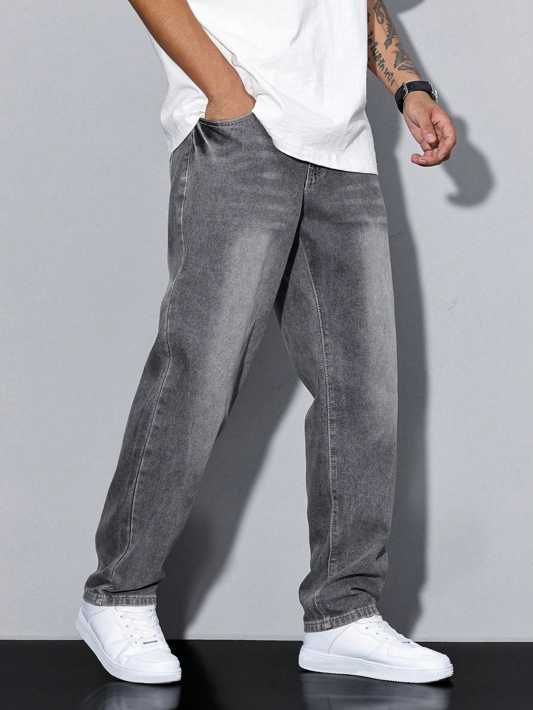 Men's Wide Leg Casual Jeans
