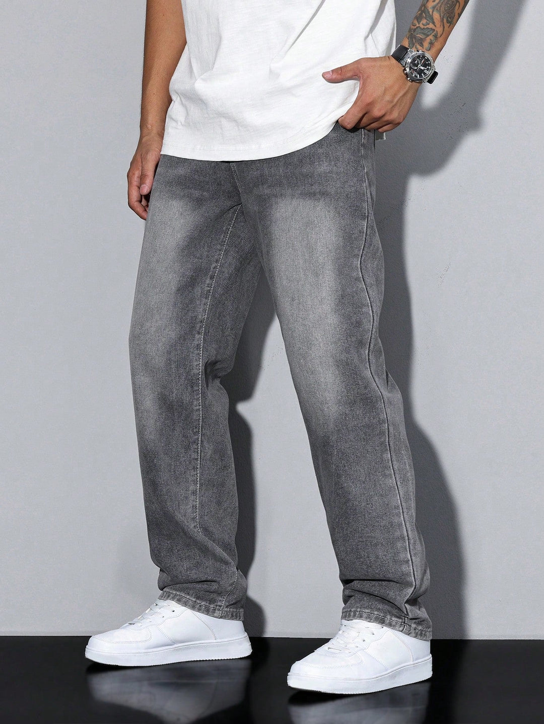 Men's Wide Leg Casual Jeans