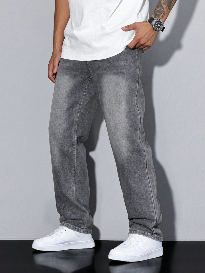 Men's Wide Leg Casual Jeans