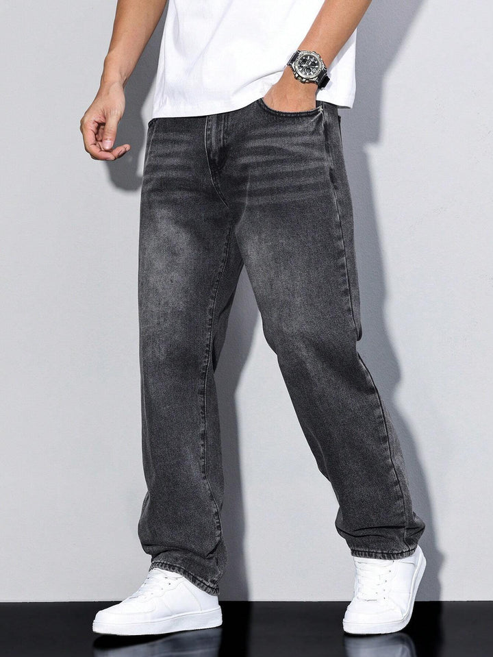 Men's Wide Leg Casual Jeans