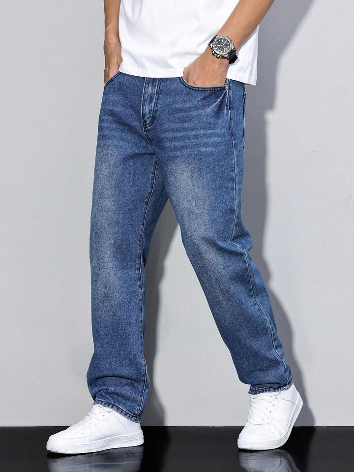Men's Wide Leg Casual Jeans