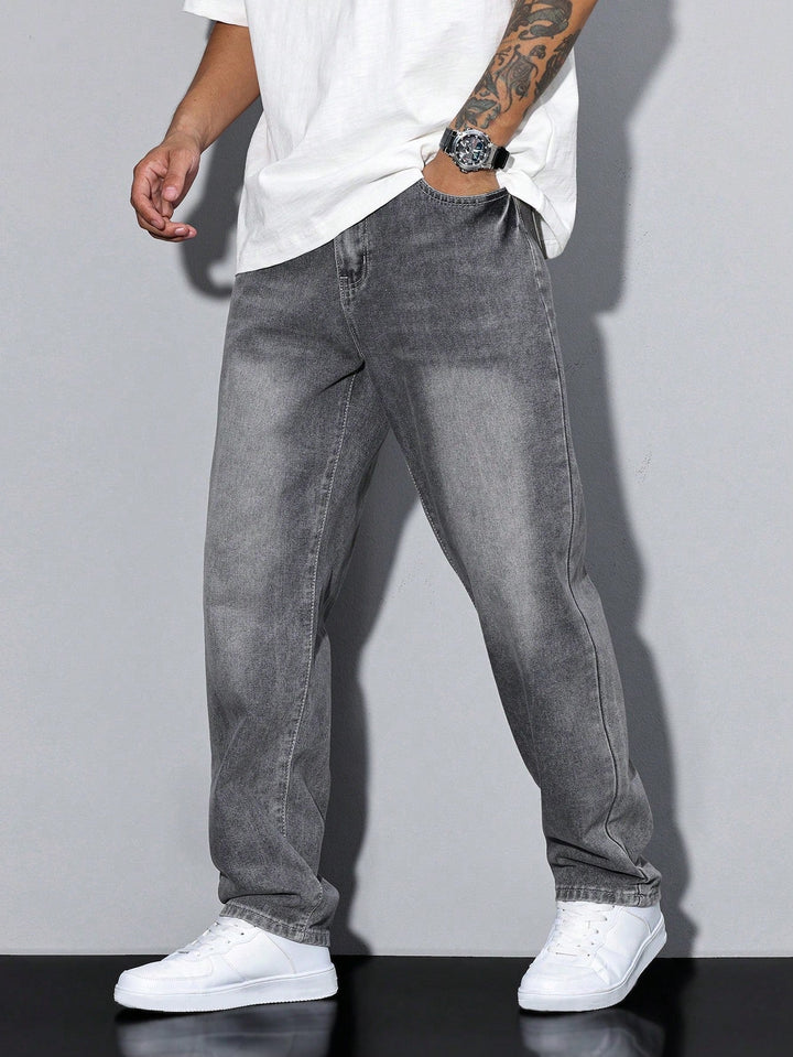 Men's Wide Leg Casual Jeans
