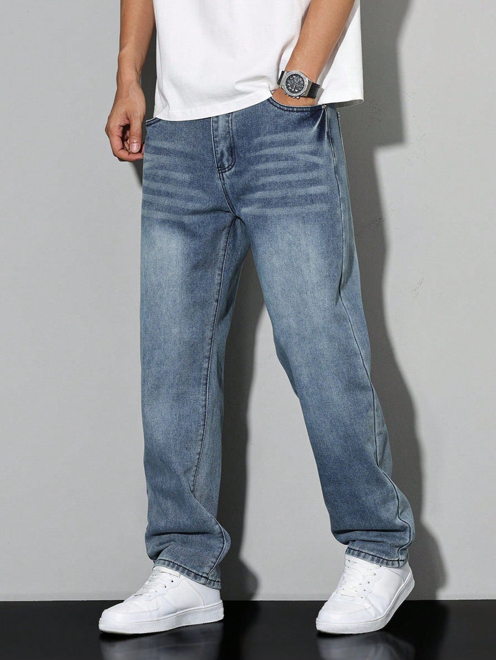 Men's Wide Leg Casual Jeans