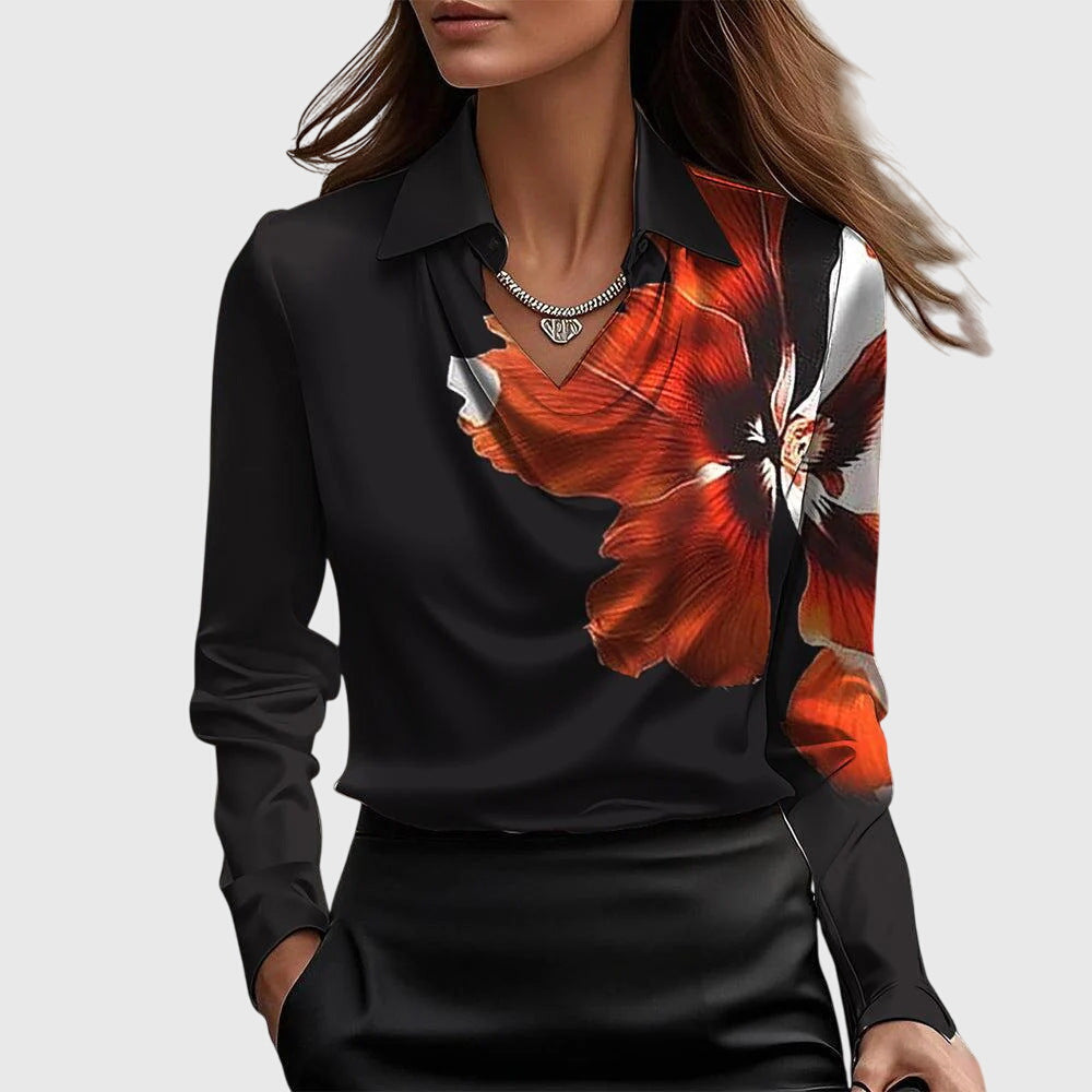 Women's Sophisticated Long Sleeve Blouse